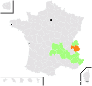 Leontodon protheiformis subsp. alpicola Rouy - carte de répartition