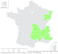 Leontodon helveticus Mérat - carte de répartition