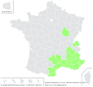 Klasea nudicaulis (L.) Fourr. - carte de répartition