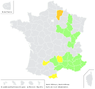Iberis linifolia L. - carte de répartition