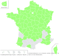 Lycopus europaeus L. var. europaeus - carte de répartition