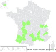 Tragopogon campestris Besser - carte de répartition