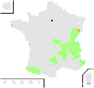 Thlaspi montanum proles lotharingum (Jord.) Rouy & Foucaud - carte de répartition