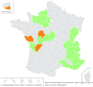Ophrys fuciflora var. coronifera Beck - carte de répartition