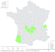 Poa nemoralis subsp. nemoralis var. glauca Gaudin - carte de répartition