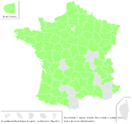 Poa trivialis subsp. rufescens Gremli - carte de répartition