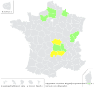Polygonatum ×hybridum Brügger - carte de répartition