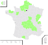 Quercus ×rosacea Bechst. - carte de répartition