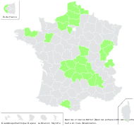 Quercus ×rosacea Bechst. - carte de répartition