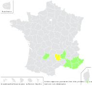 Echium vulgare var. pustulatum (Sm.) Coincy - carte de répartition