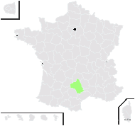 Rosa ×amiliavensis H.J.Coste & Simon - carte de répartition