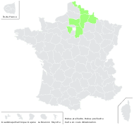 Rubus prei Sudre - carte de répartition