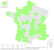 Salix alba L. var. alba - carte de répartition