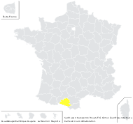 Saxifraga ×baregensis Rouy & E.G.Camus - carte de répartition