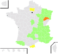 Trifolium alpestre var. villosum Celak. - carte de répartition