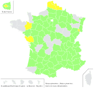 Tulipa sylvestris L. - carte de répartition