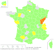 Vicia villosa Roth - carte de répartition