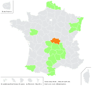 Viola lutea Huds. - carte de répartition
