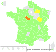 Barbarea intermedia Boreau - carte de répartition