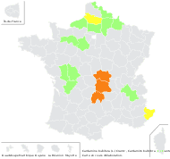 Cardamine bulbifera (L.) Crantz - carte de répartition