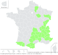Cardamine pentaphyllos (L.) Crantz - carte de répartition