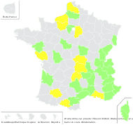 Erophila verna var. glabrescens (Jord.) Diklic - carte de répartition