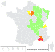 Campanula cervicaria L. - carte de répartition