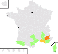 Legousia falcata subsp. castellana (Lange) Jauzein - carte de répartition