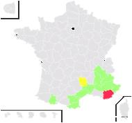 Phyteuma scheuchzeri subsp. charmelii (Vill.) Nyman - carte de répartition