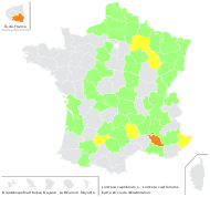 Lonicera caprifolium L. - carte de répartition