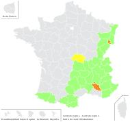 Lonicera nigra L. - carte de répartition