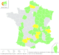 Cerastium pumilum var. glutinosum (Fr.) Beck - carte de répartition