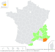 Alsine laricifolia (L.) Crantz - carte de répartition