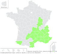 Alsine mucronata auct. - carte de répartition