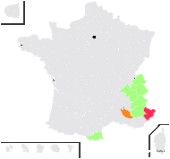 Sabulina polygonoides (Wulfen) Rchb. - carte de répartition