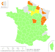 Silene gallica L. - carte de répartition