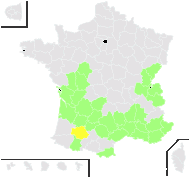 Sedum ochroleucum Chaix - carte de répartition