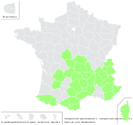 Sempervivum arachnoideum L. - carte de répartition