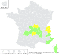 Sempervivum arachnoideum subsp. tomentosum (C.B.Lehm. & Schnittsp.) Schinz & Thell. - carte de répartition