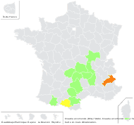 Knautia borderei Szabó - carte de répartition