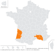 Aldrovanda vesiculosa L. - carte de répartition