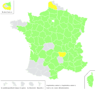 Euphorbia esula L. - carte de répartition