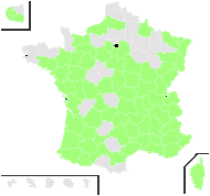 Euphorbia jovetii Huguet - carte de répartition