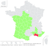 Euphorbia illirica Lam. - carte de répartition