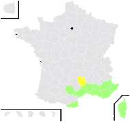 Mercurialis huetii Hanry - carte de répartition