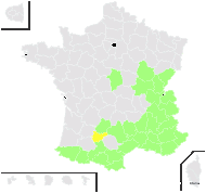 Anthyllis montana L. subsp. montana - carte de répartition