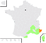 Lotus jordanii (Loret & Barrandon) Coulot & Rabaute - carte de répartition