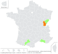 Lathyrus filiformis subsp. ensifolius (Lapeyr.) Nyman - carte de répartition