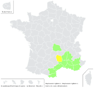 Bupleurum rigidum L. - carte de répartition