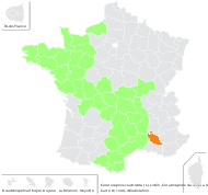 Ceratocapnos claviculata (L.) Lidén - carte de répartition